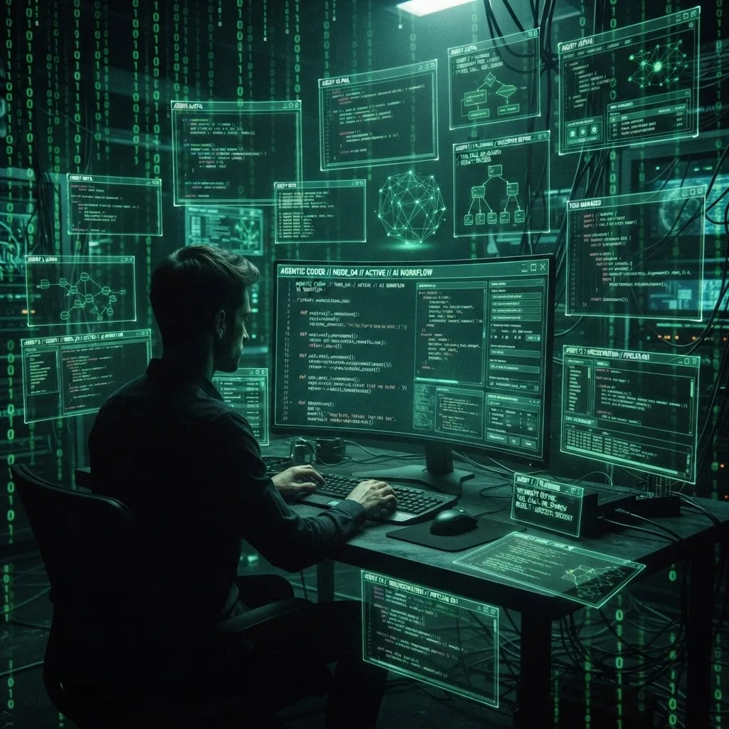 Agents and screens around a developer's workstation